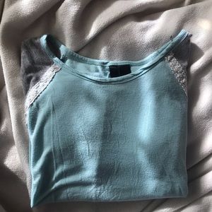 Blue&Gray Lace Blouse